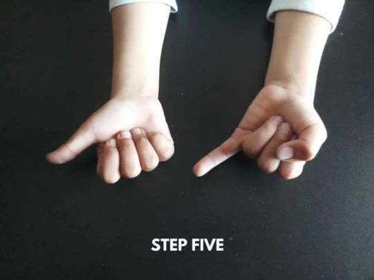 Step 5: swapping the pattern between left and right hands