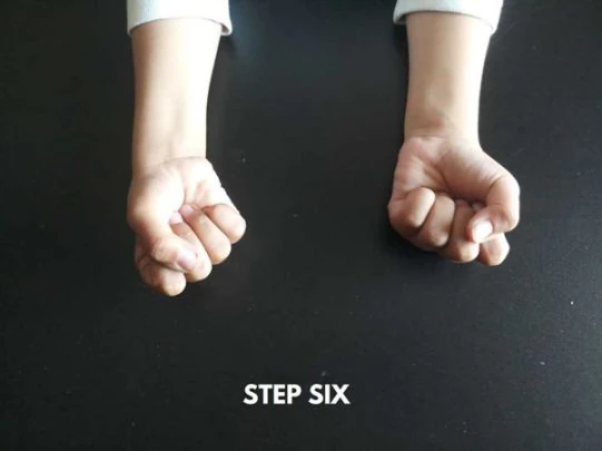 Step 6: repeating the movement at a steady rhythm
